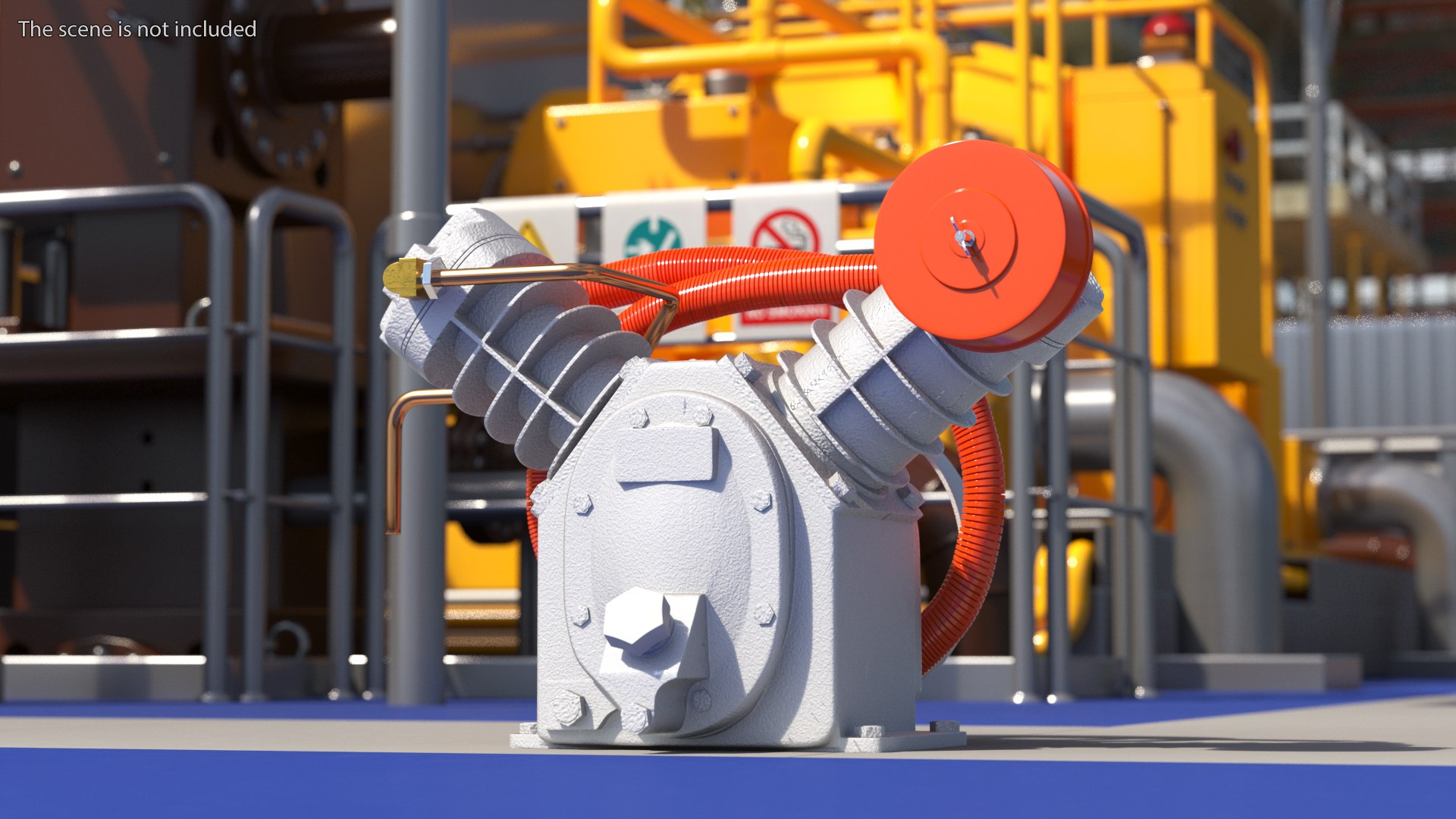 Aluminium Air Compressor Pump With Orange Hose 3D Model - TurboSquid ...