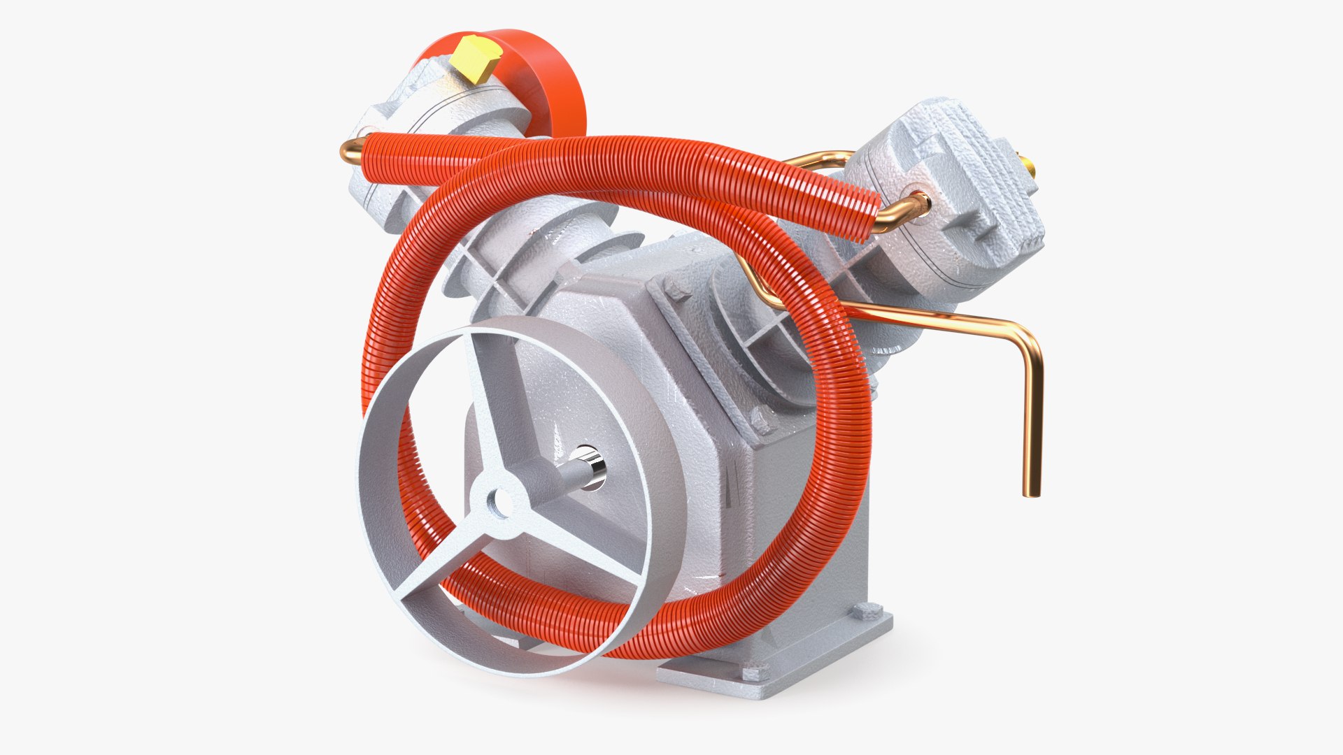 Aluminium Air Compressor Pump with Orange Hose 3D model - TurboSquid ...