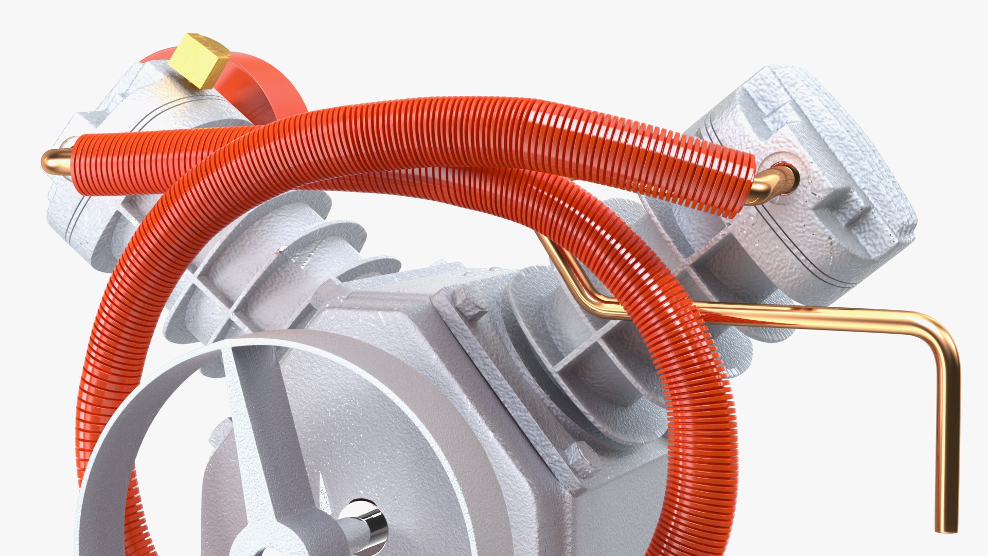 Aluminium Air Compressor Pump With Orange Hose 3D Model - TurboSquid ...