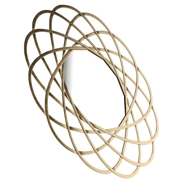 modelo 3d Wall Mirror in Antique Gold - TurboSquid 1992978