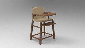 3D Baby Feeding Chair model