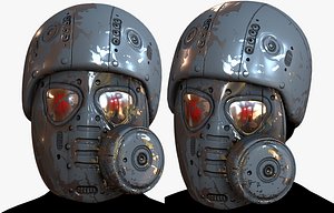Gas mask respirator scifi mode model