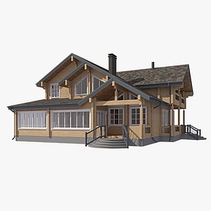 log house 3d model