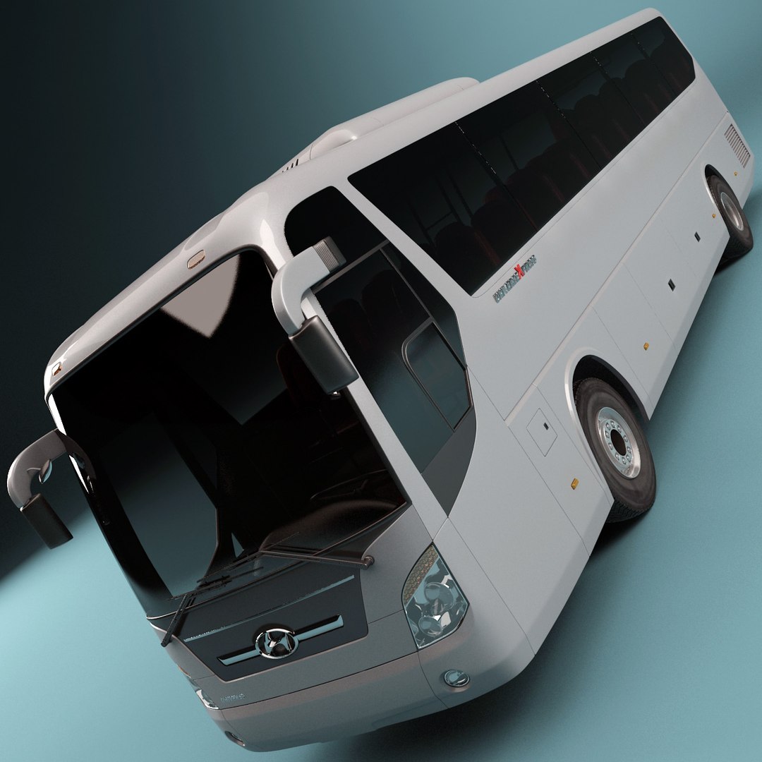 3d Obj Realistic Bus Hyundai Universe