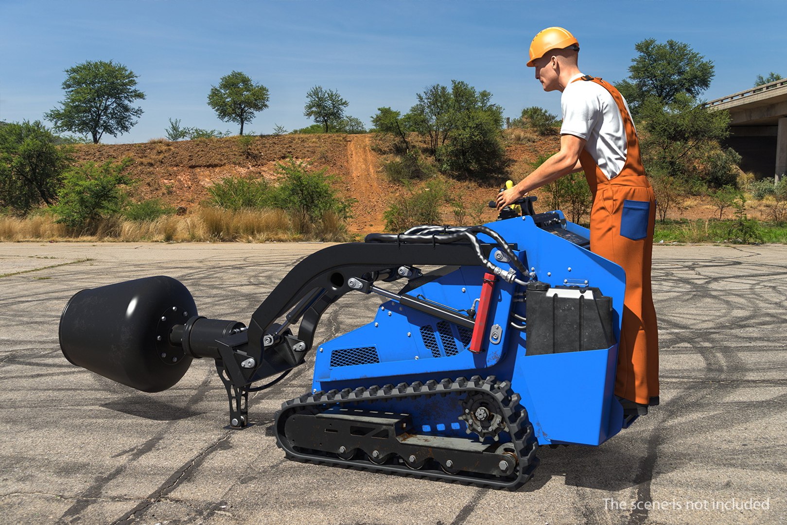 Mixer Skid Steer Loader 3D Model 3D model preview
