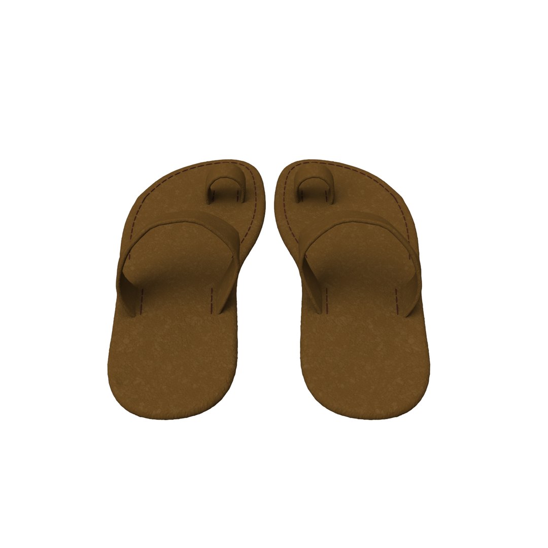 3D leather slippers model - TurboSquid 1617746