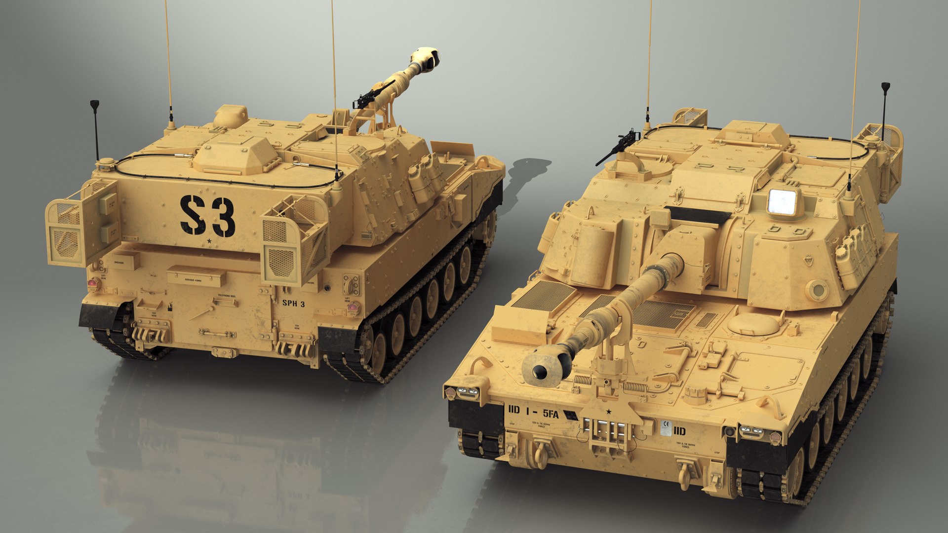 3D model M109 Paladin Howitzer Beige Color https://p.turbosquid.com/ts-thumb/OT/GILlq3/ZP/m109paladinhowitzerbeigecolor3dmodel015/jpg/1709338633/1920x1080/fit_q87/1f0d0b59cdc081de30fb5b505ee27f59edcb2eba/m109paladinhowitzerbeigecolor3dmodel015.jpg