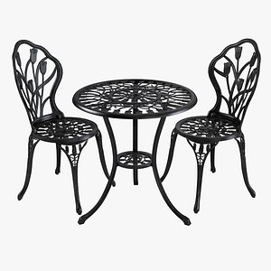 Iron Dining Table & Chair Set