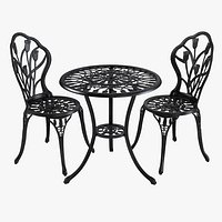 Iron Dining Table & Chair Set