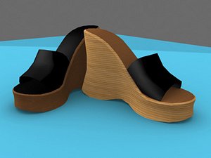 platform shoes female 3d model