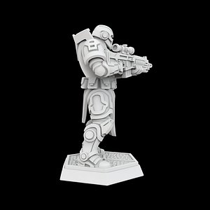 3D Cyberpunk Soldier 3D Printable Miniature
