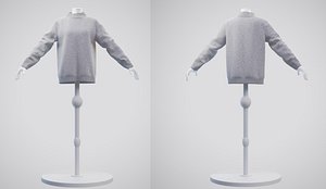 Turtleneck knit sweater - Female mannequin and cardigan