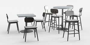 isa international scholar barstool 3D model