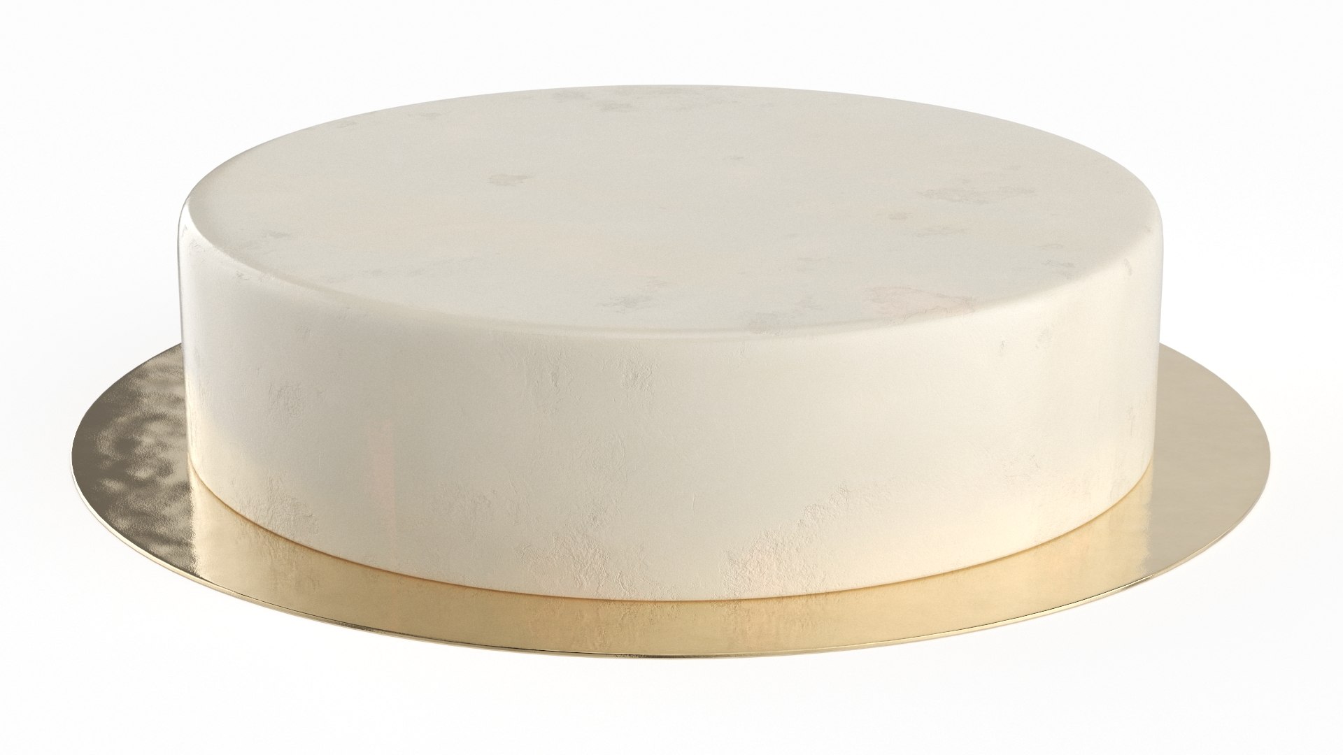 Smooth Glazed Cake White 3D model preview