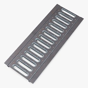 3D Roadside Drain Cover Iron model