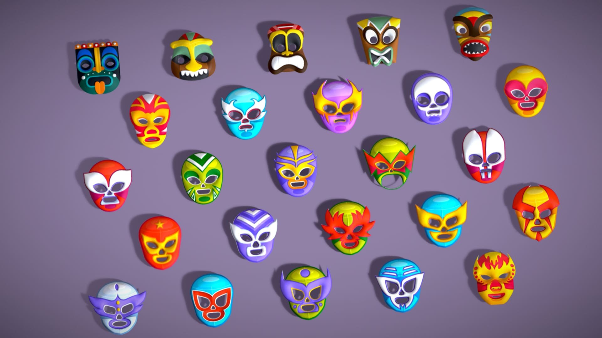 3D 25 Kids Evil Mask Pack 2 - Cartoon Low Poly Mask - Stylized Costume Masks Set model https://p.turbosquid.com/ts-thumb/OT/XzLEy2/FU/6/jpg/1758990842/1920x1080/fit_q87/22a6950bafb9cb5bd6cbe54cd4b3b608cef92903/6.jpg