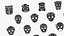 Confezione da 25 maschere malvagie per bambini - Maschera a basso contenuto di poligoni dei cartoni animati - Set di maschere per costumi stilizzati