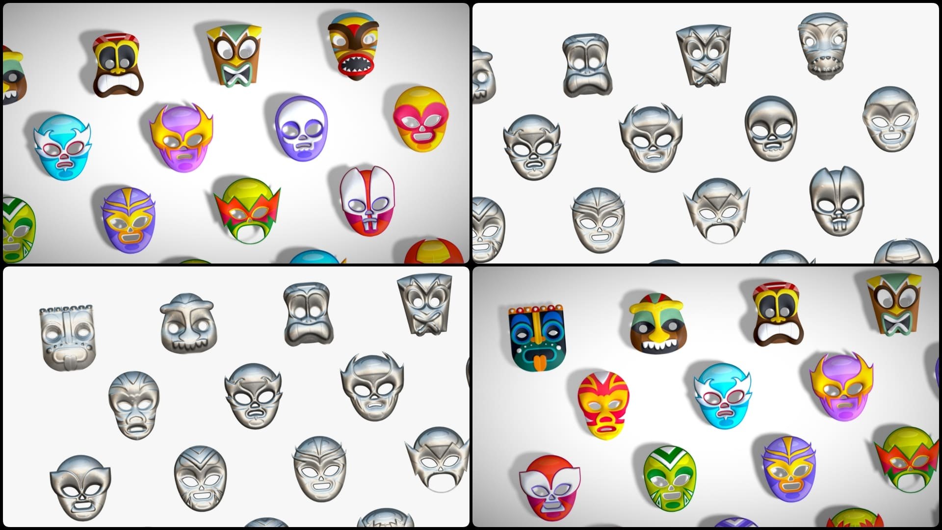3D 25 Kids Evil Mask Pack 2 - Cartoon Low Poly Mask - Stylized Costume Masks Set model https://p.turbosquid.com/ts-thumb/OT/XzLEy2/kO/collage2/jpg/1758990844/1920x1080/fit_q87/1954a9f1d7ce1b6c59165b7e882cdefd75e33e68/collage2.jpg