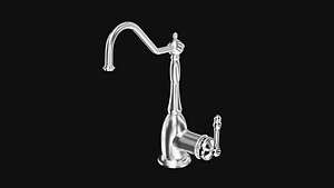 3D silver faucet