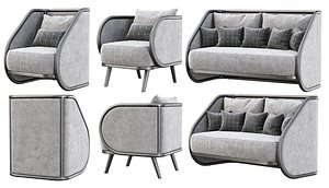 3D Carry velour furniture collection CV model