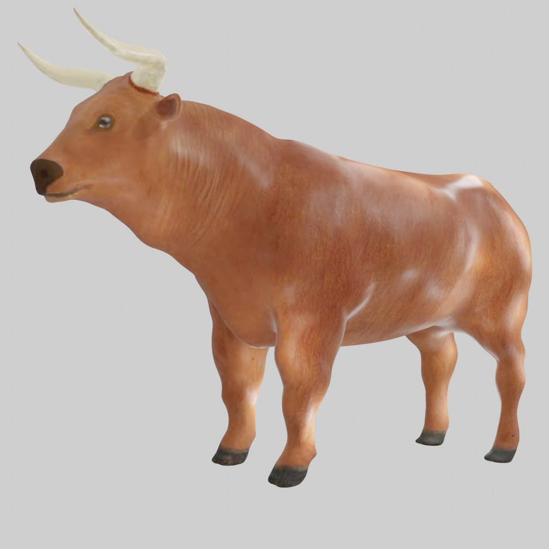 Brown cow rigged 3D model - TurboSquid 1666429