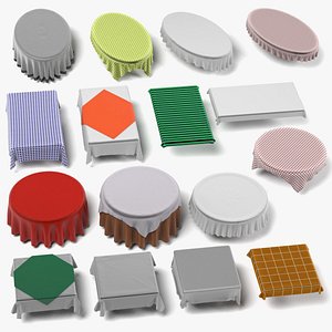 tableclothes large set 3d model