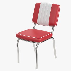 Retro diner chair 2 3D model