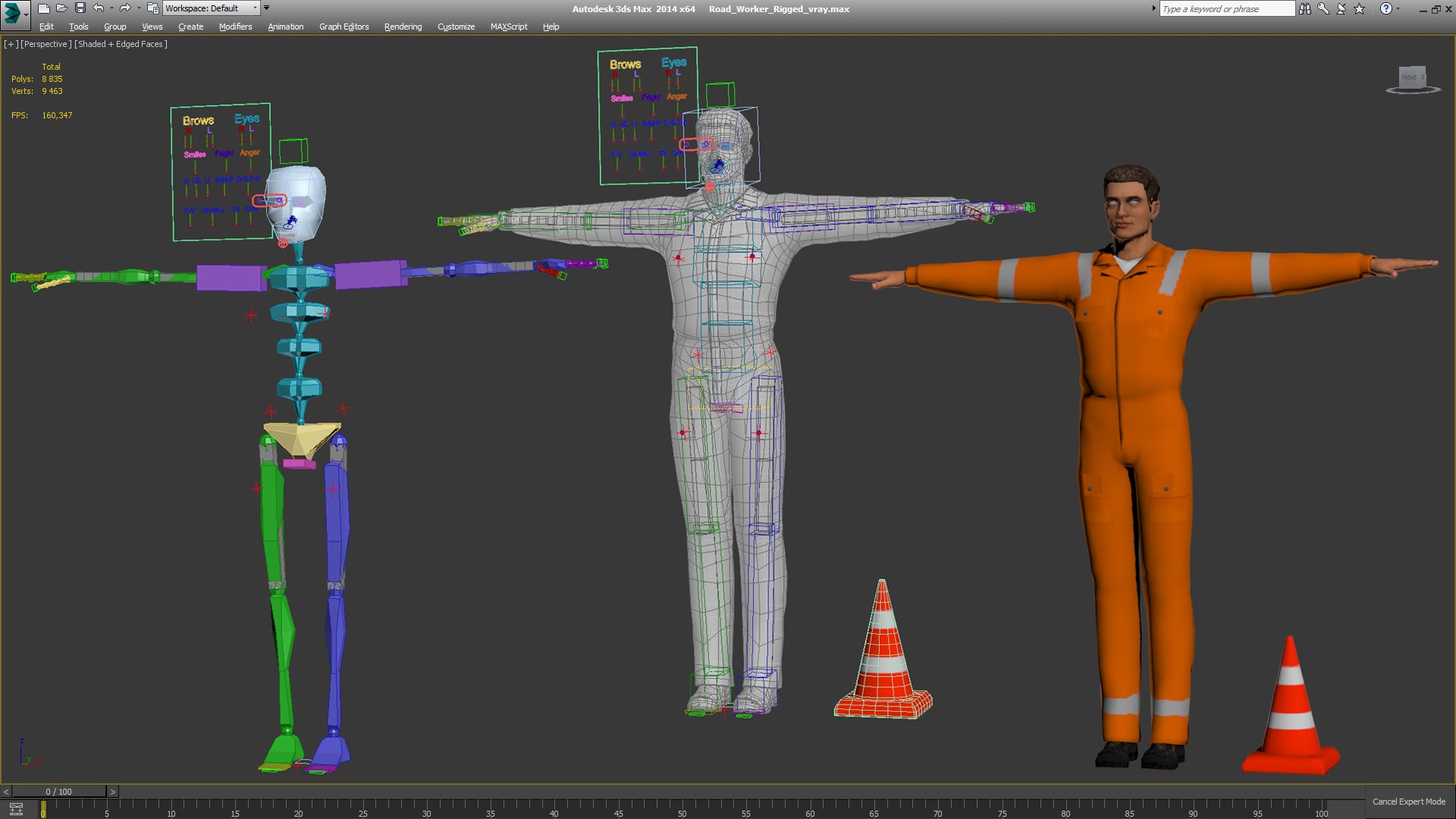 3D Road Worker Rigged Works Model - TurboSquid 1578576