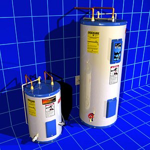 3d hot water heaters 01 model