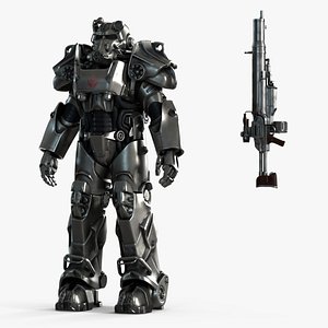 Fallout Power Armor T 60 with Rifle