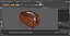 Open Cosmetic Bag Leather Brown 3D