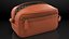 Open Cosmetic Bag Leather Brown 3D