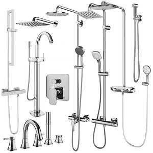 Shower systems Grohe and Ideal standard set 145 3D