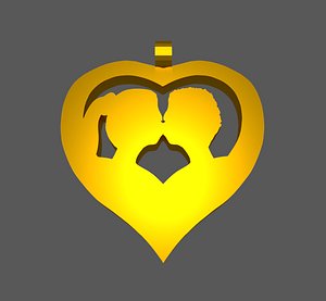 3D pendant kiss model
