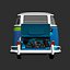 3d transporter hippie van model