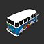 3d transporter hippie van model