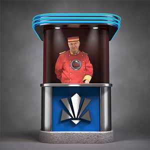 3d c4d ticket booth