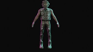 Masked boy with cool jacket thug 3D