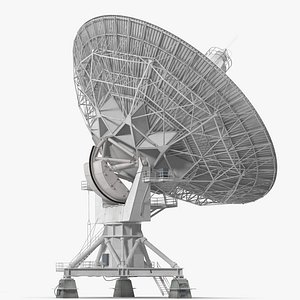big satellite antenna rotate 3D model
