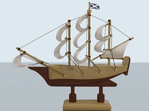 galleon sailing ship bottle 3d max