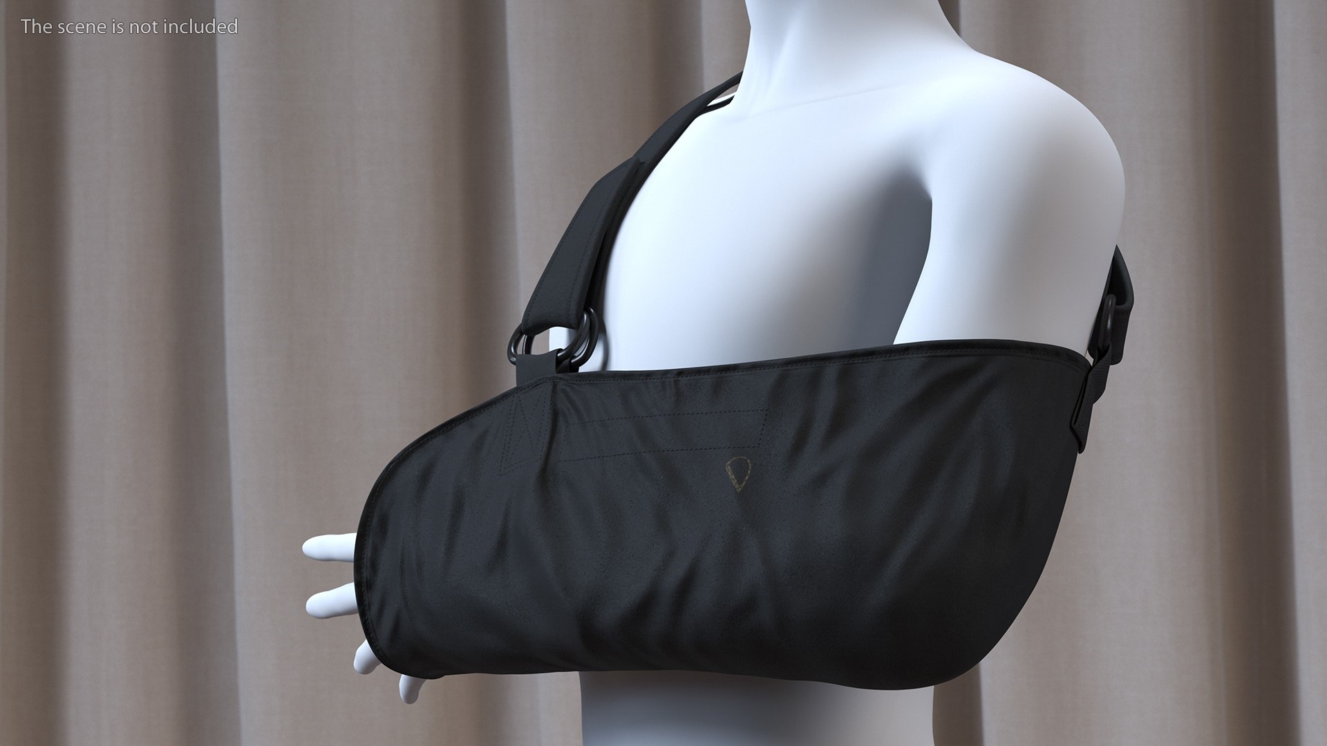 Arm Sling Bandage Black Left Adjustable 3D Model - TurboSquid 1868008