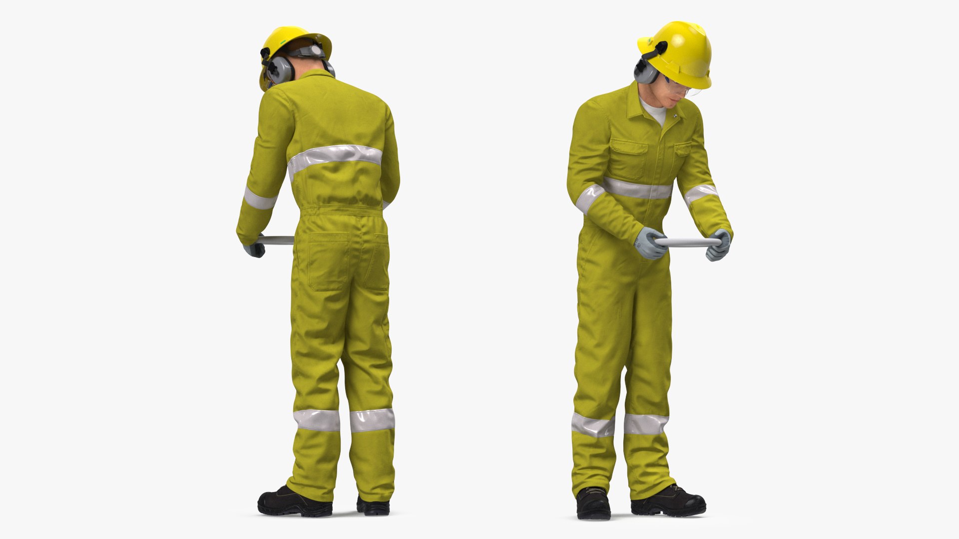 Gas Worker with Valve 3D model preview