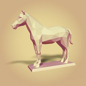 LowPoly Horse Statue