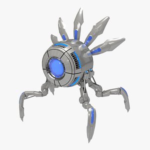 3d rigged helper drone