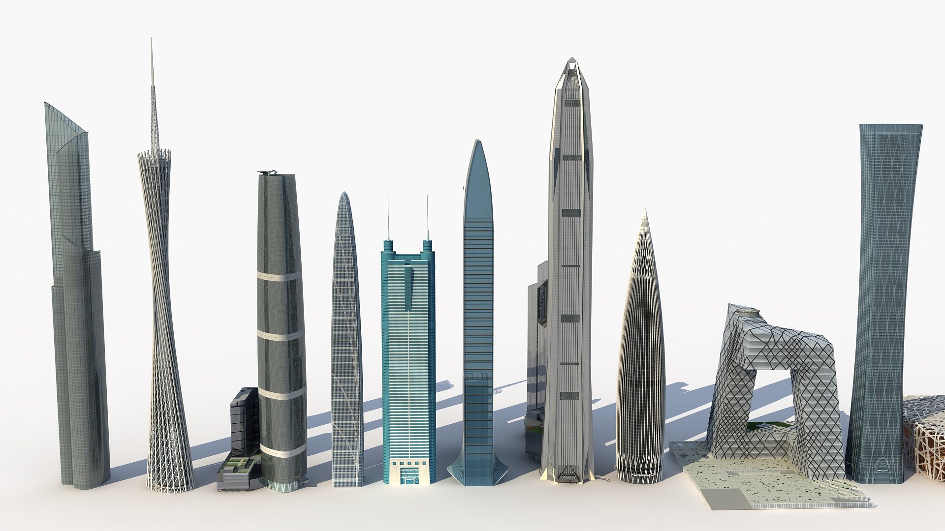 China Urban Landmark Skyscrapers 3D Model - TurboSquid 1868664