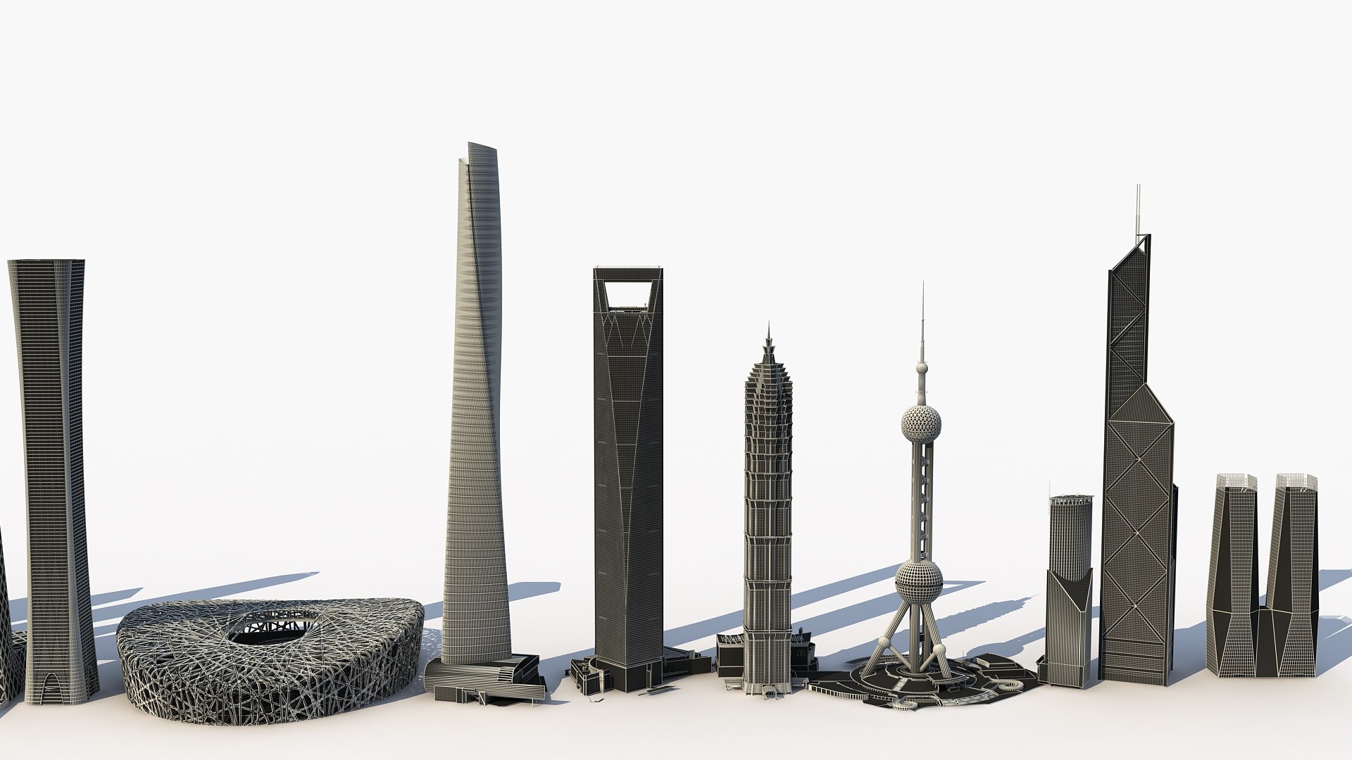 China Urban Landmark Skyscrapers 3D Model - TurboSquid 1868664