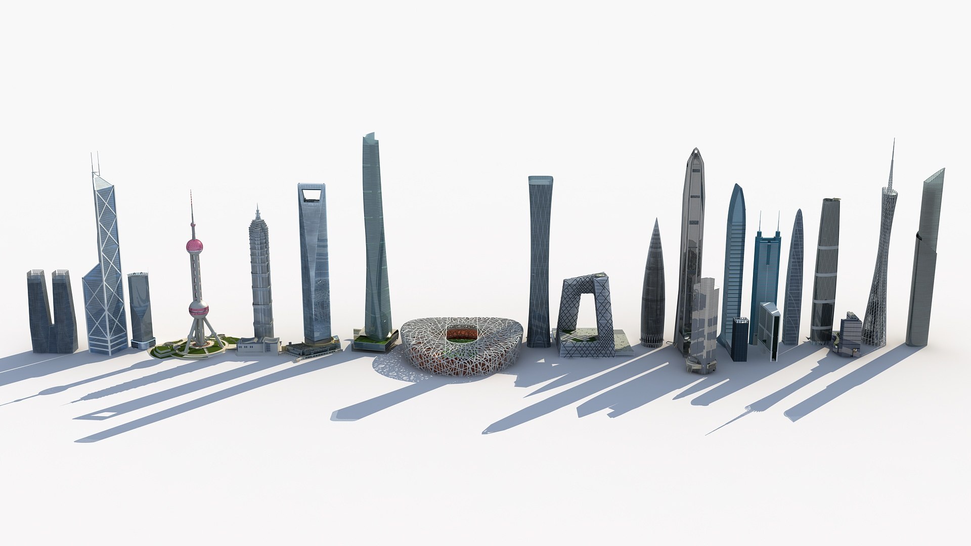 China Urban Landmark Skyscrapers 3D Model - TurboSquid 1868664