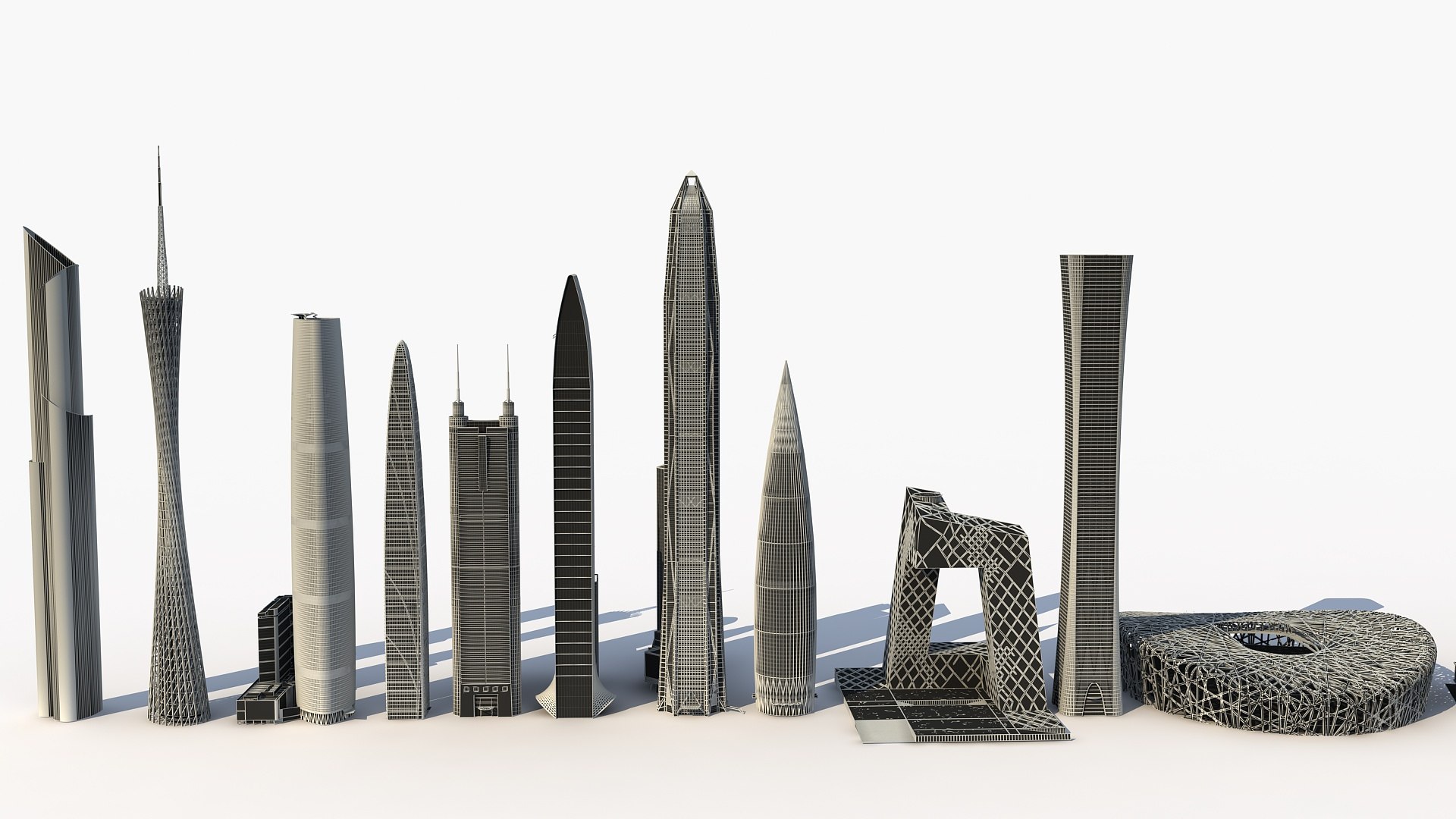 China Urban Landmark Skyscrapers 3D Model - TurboSquid 1868664