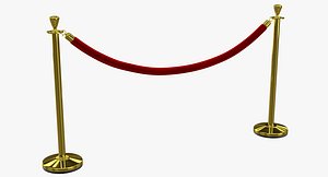 velvet rope 3d model