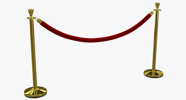 velvet rope 3d model